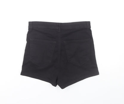 Topshop Women's Black Slim Denim Shorts Size 12