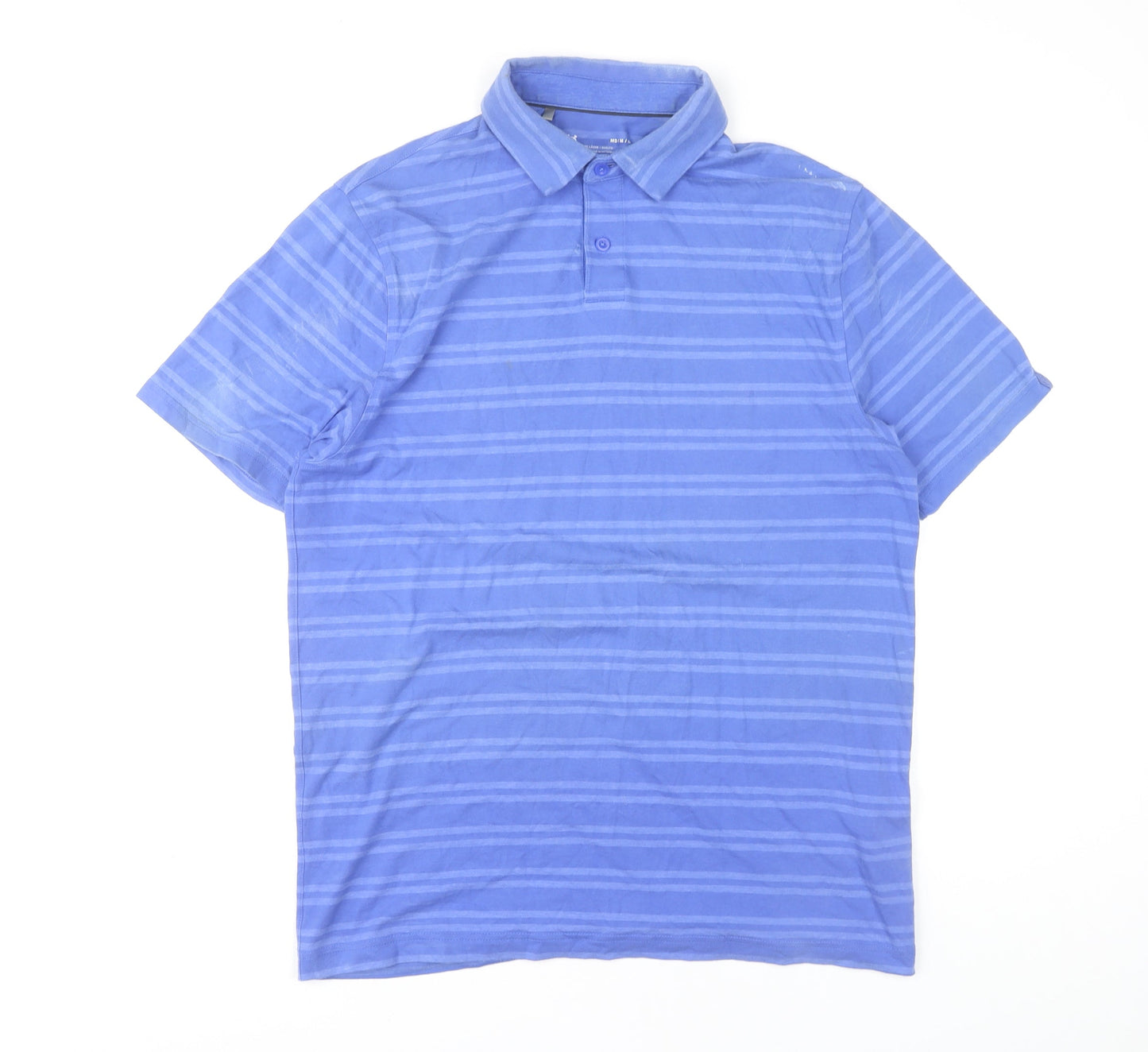 Under Armour Men's Blue Striped Polo Shirt M