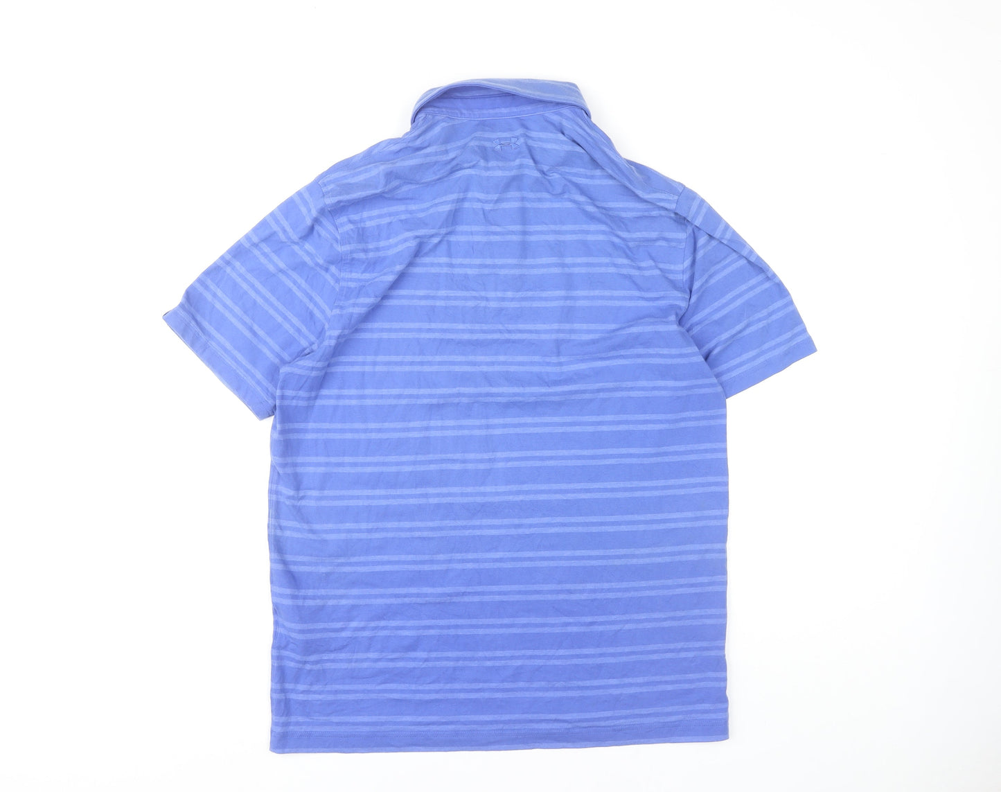 Under Armour Men's Blue Striped Polo Shirt M