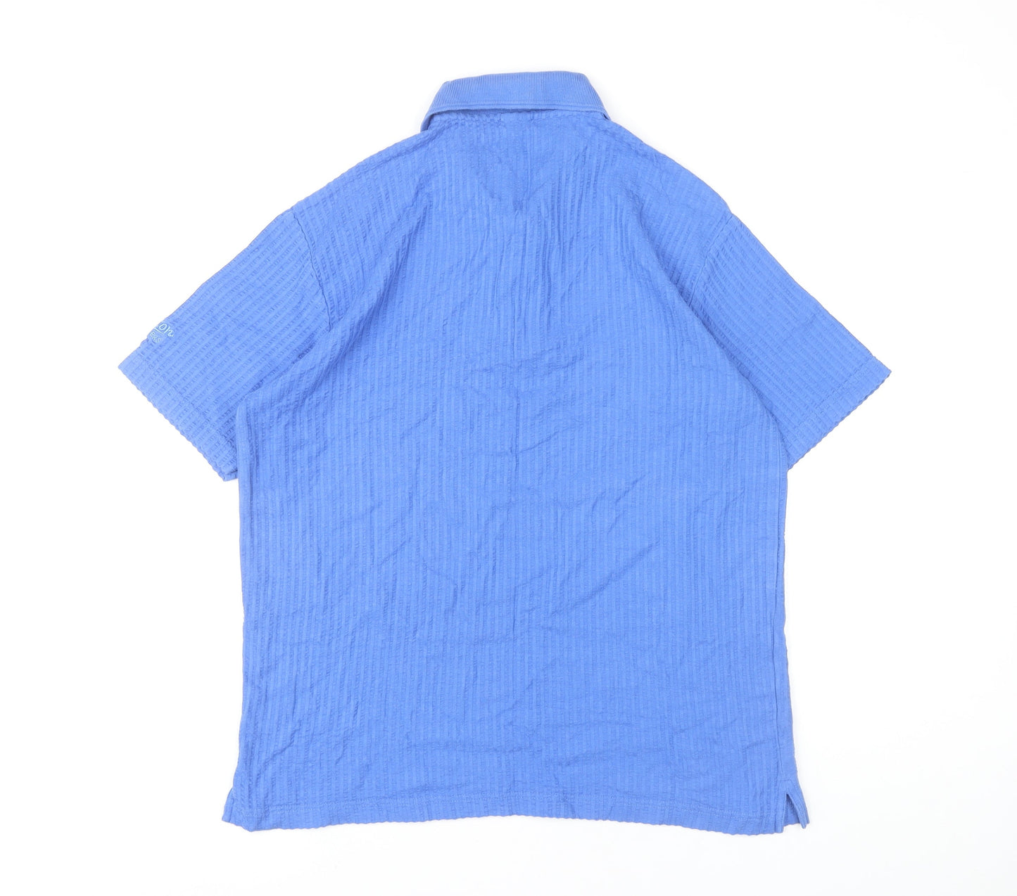 Cotton Traders Blue Men's Polo Shirt Medium