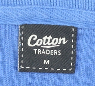 Cotton Traders Blue Men's Polo Shirt Medium