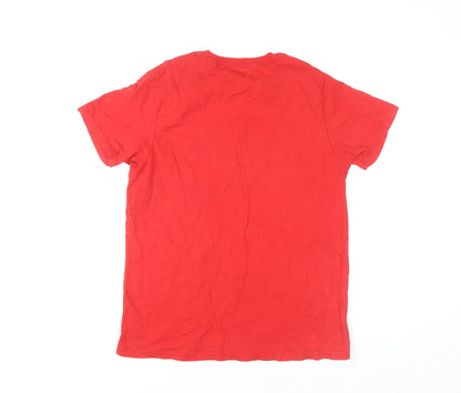 Womens UK Size L Disney Red Basic T-Shirt