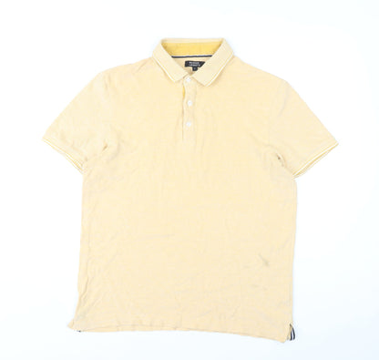 Galeries Lafayette Men's Yellow L Polo Shirt