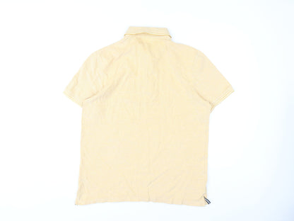 Galeries Lafayette Men's Yellow L Polo Shirt