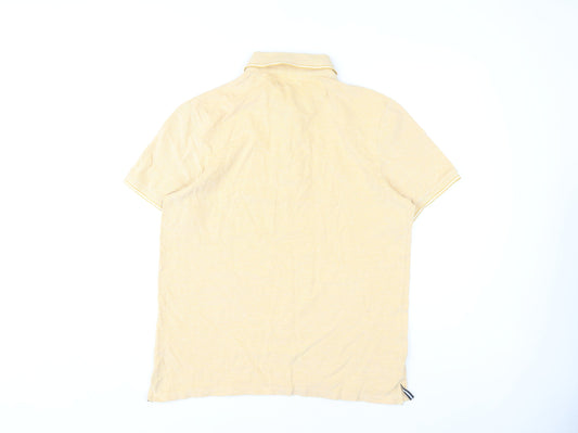 Galeries Lafayette Men's Yellow L Polo Shirt