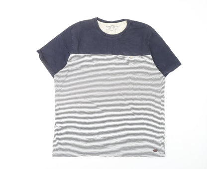 Hammond & Co. Men's Blue Striped T-Shirt, Size L