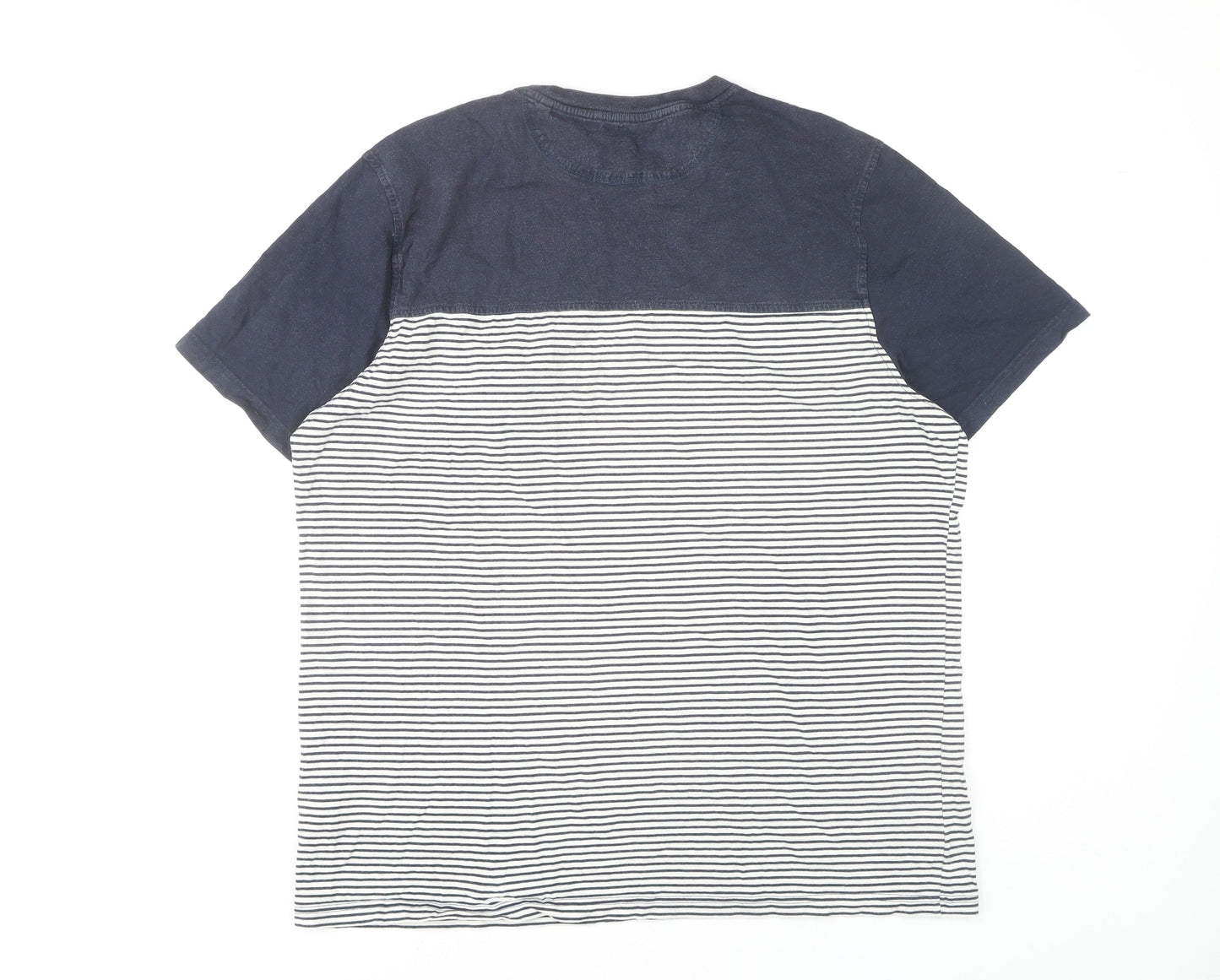 Hammond & Co. Men's Blue Striped T-Shirt, Size L