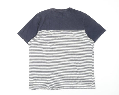 Hammond & Co. Men's Blue Striped T-Shirt, Size L