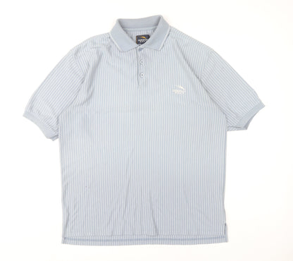 Donnay Men's Blue XL Striped Golf Polo Shirt