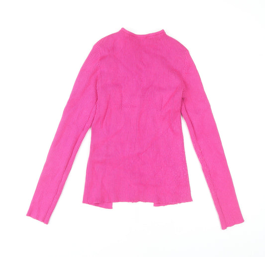 Womens UK Size L Misspap Pink Basic Blouse