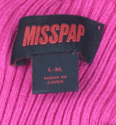 Womens UK Size L Misspap Pink Basic Blouse