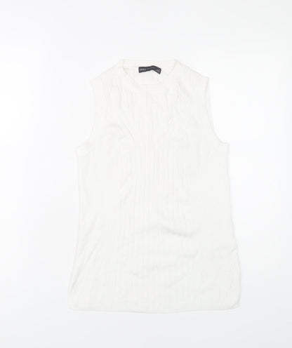 Womens UK Size M Marks and Spencer White Basic Tank