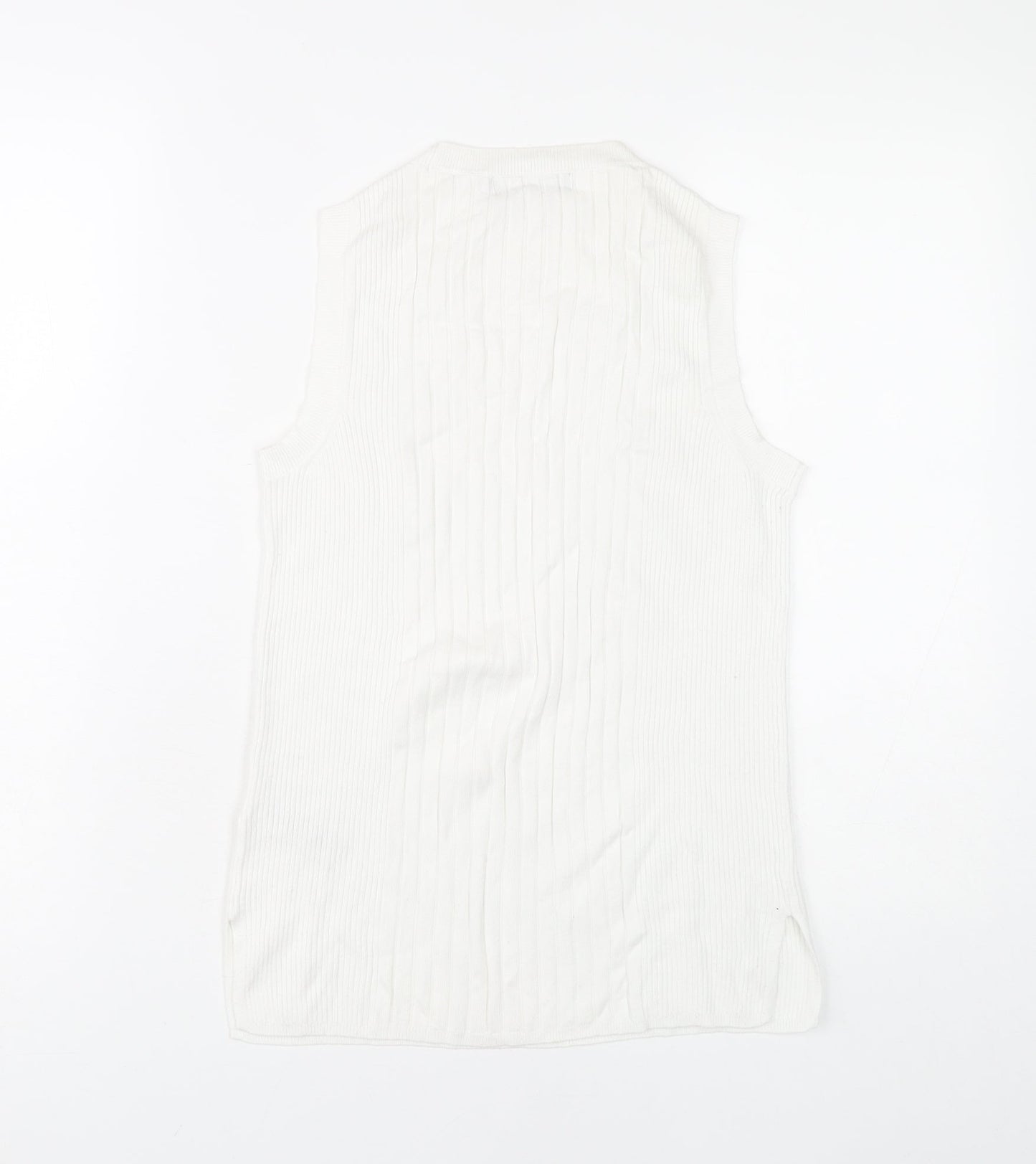 Womens UK Size M Marks and Spencer White Basic Tank