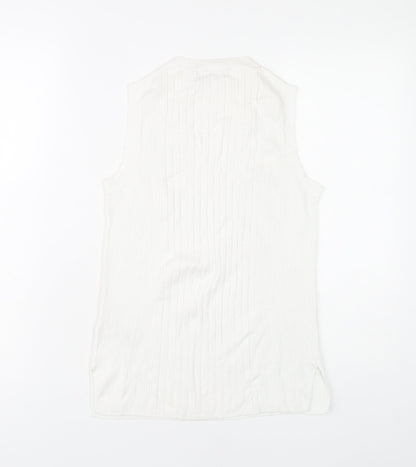 Womens UK Size M Marks and Spencer White Basic Tank