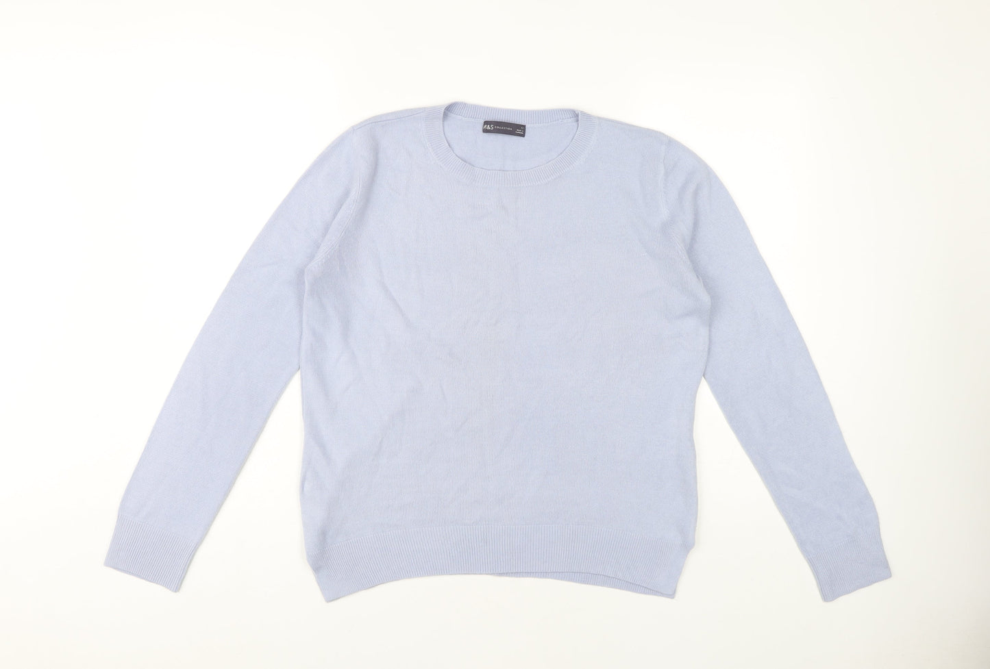 Womens UK Size 12 Marks and Spencer Blue Pullover Jumper