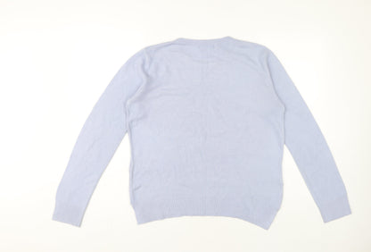 Womens UK Size 12 Marks and Spencer Blue Pullover Jumper
