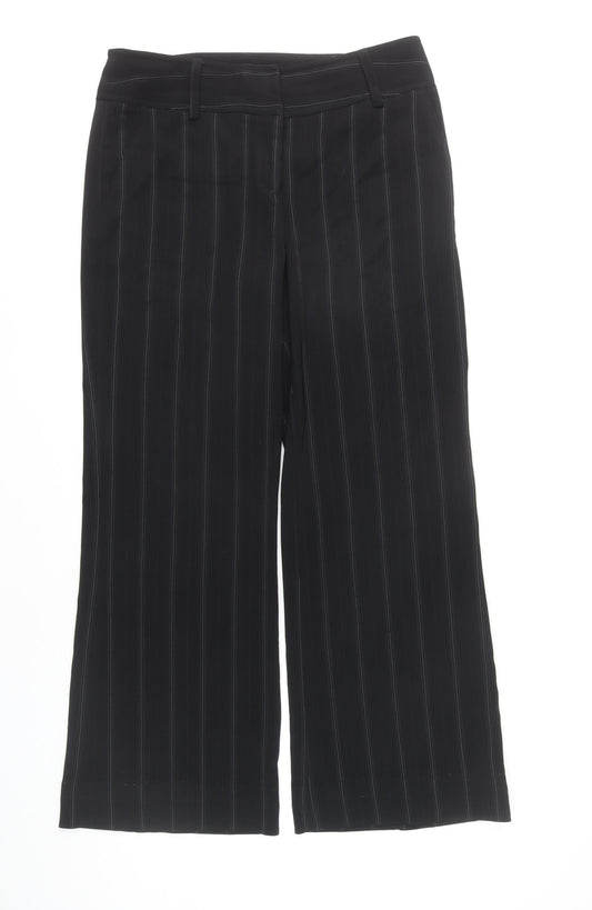 Womens UK Size 14 NEXT Regular Fit Dress Pants Black Trousers