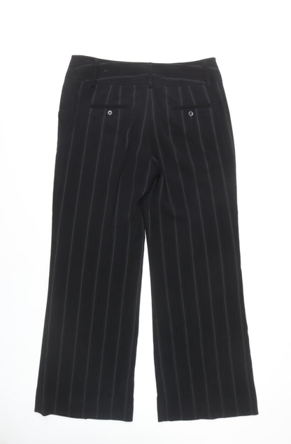 Womens UK Size 14 NEXT Regular Fit Dress Pants Black Trousers