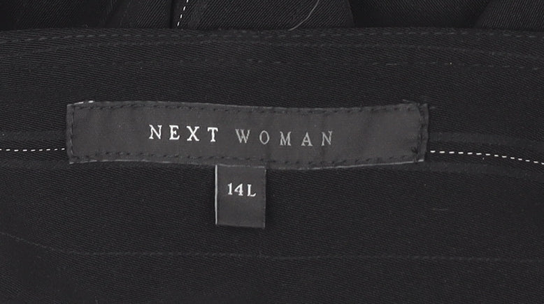 Womens UK Size 14 NEXT Regular Fit Dress Pants Black Trousers
