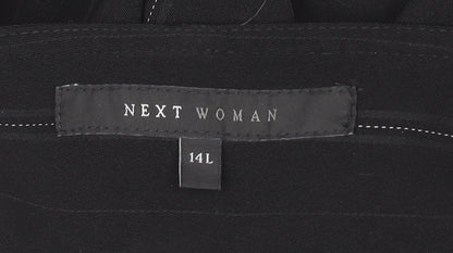 Womens UK Size 14 NEXT Regular Fit Dress Pants Black Trousers