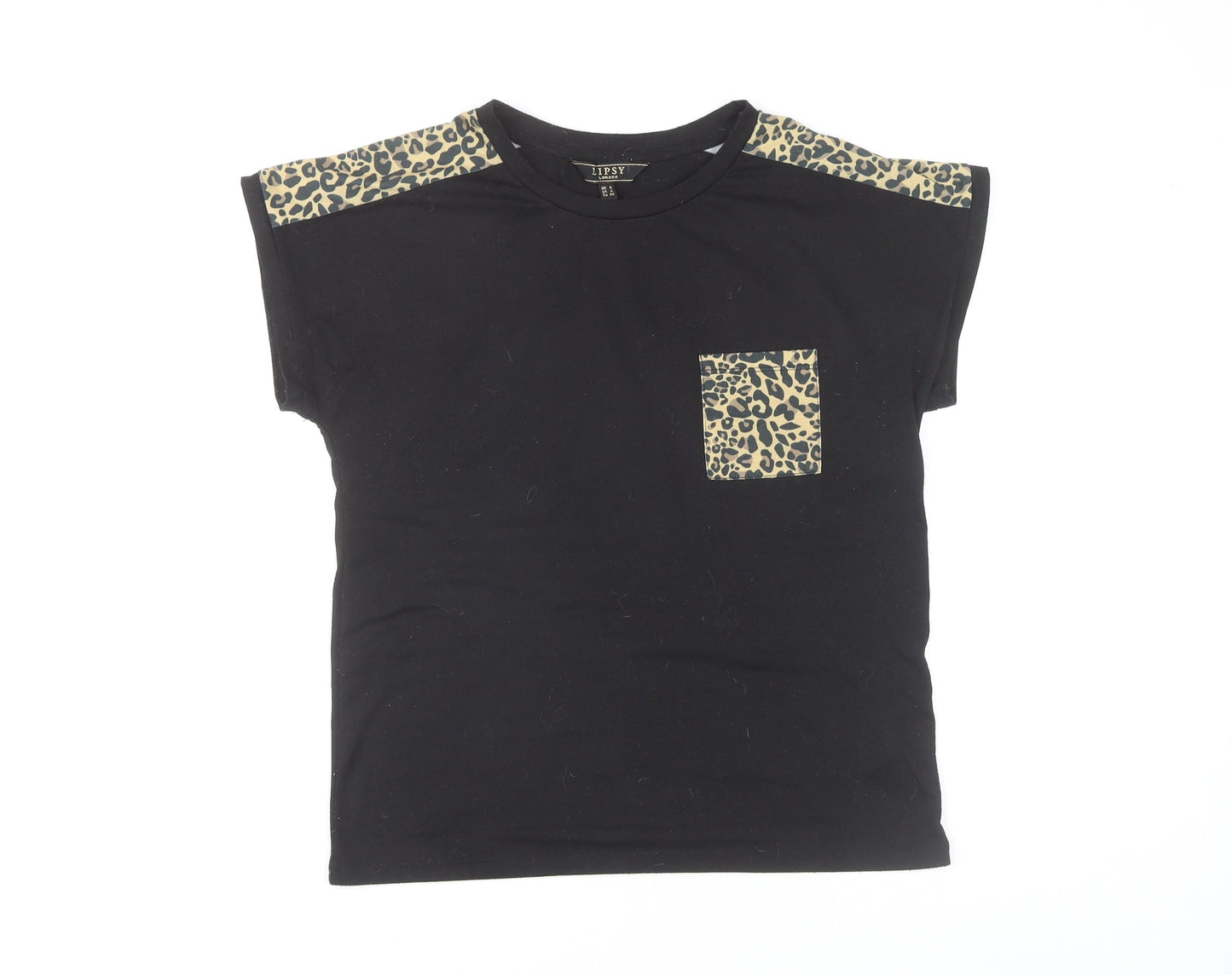 Womens UK Size 8 Lipsy Black  T-Shirt