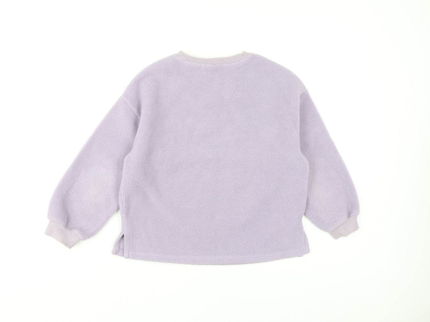 Next Girls Purple Fleece Pullover Sweatshirt, Size 8 Years