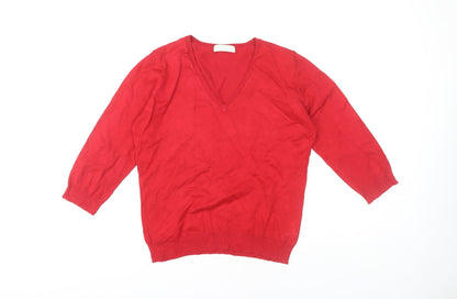 Womens UK Size 16 Marks and Spencer Red Pullover Jumper