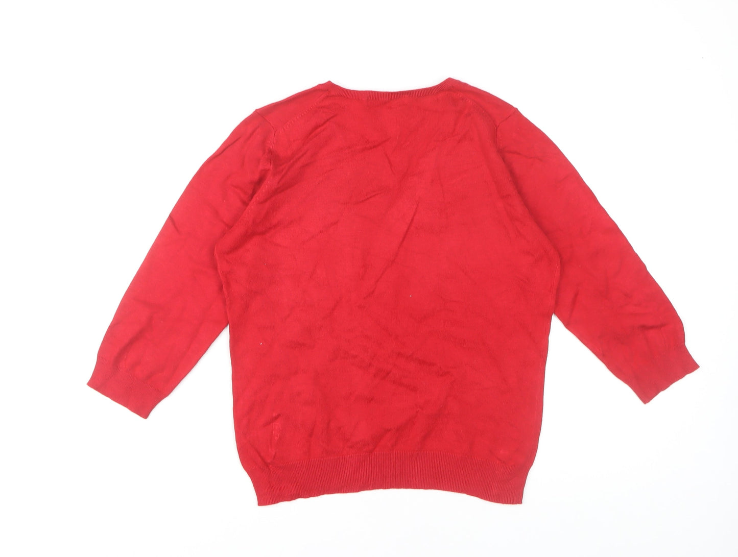 Womens UK Size 16 Marks and Spencer Red Pullover Jumper