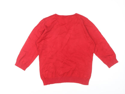 Womens UK Size 16 Marks and Spencer Red Pullover Jumper