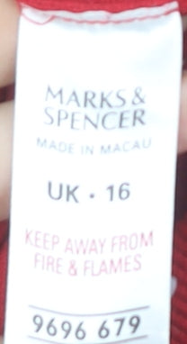 Womens UK Size 16 Marks and Spencer Red Pullover Jumper