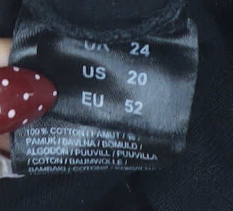 Capsule Black Camisole Tank Top, Women Size 24, Plus