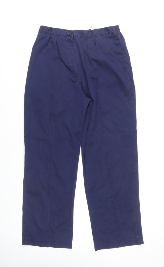 Additional front view of Boyd Cooper Blue unisex adults relaxed trousers