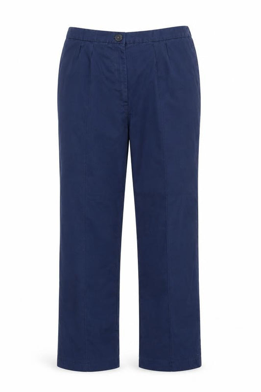 Front view of Boyd Cooper Blue unisex adults relaxed trousers