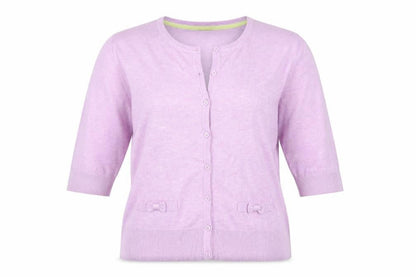 Womens UK Size 16 M&Co Purple Cardigan Jumper