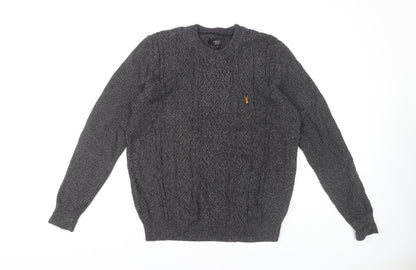 Next Men's Grey Cable-Knit Pullover Jumper M