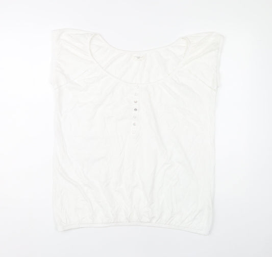 New Look White Sleeveless T-Shirt Women Size 16