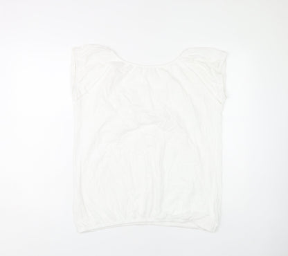 New Look White Sleeveless T-Shirt Women Size 16