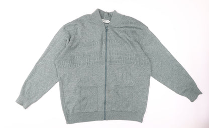 Greenwoods Men's Grey Full Zip Jumper XL