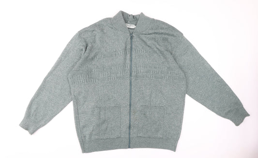 Greenwoods Men's Grey Full Zip Jumper XL