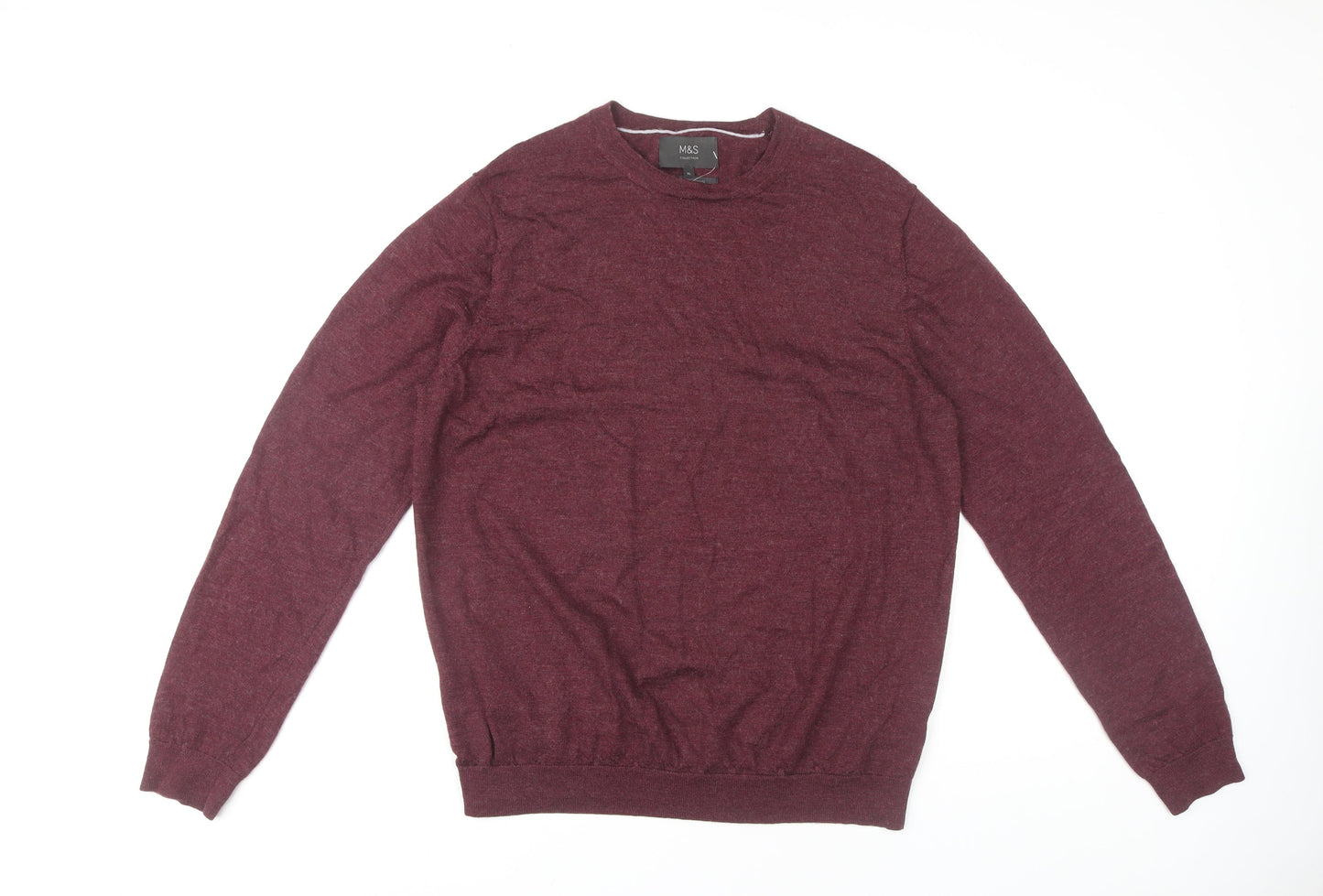 Marks and Spencer Men’s XL Red Wool Pullover Jumper