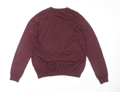 Marks and Spencer Men’s XL Red Wool Pullover Jumper