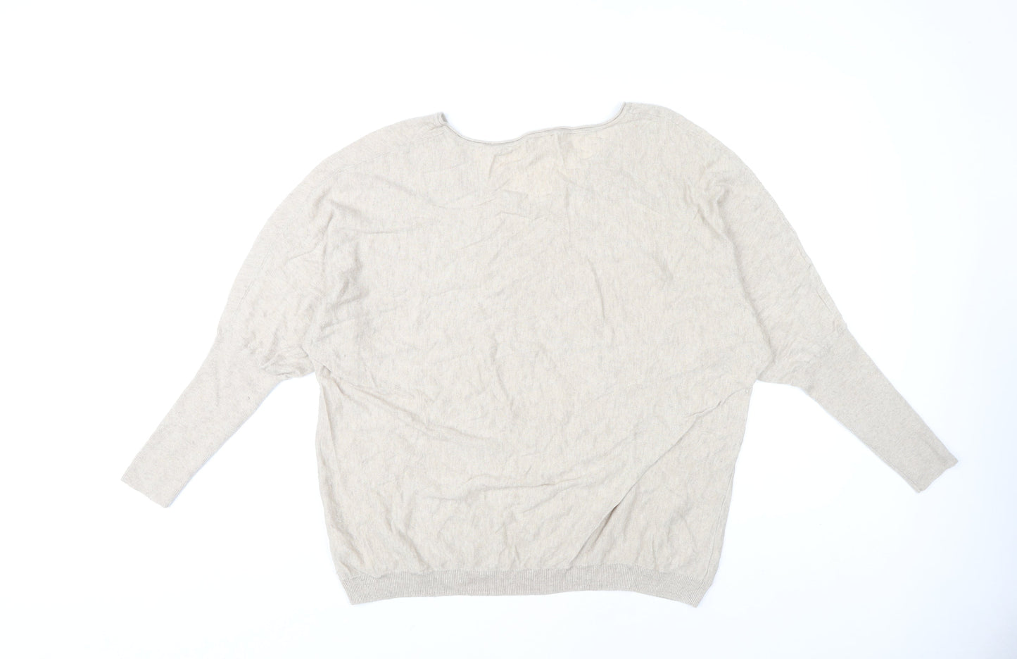 Monsoon Women's Beige V-Neck Pullover Jumper L