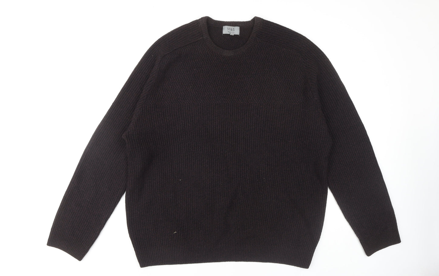 M&S Men's Black XL Pullover Jumper