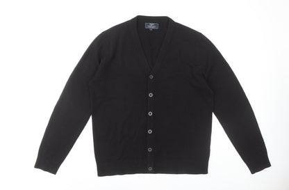 Atlantic Bay Men's Black M Cardigan Button Knit