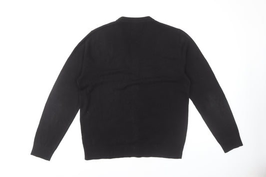 Atlantic Bay Men's Black M Cardigan Button Knit