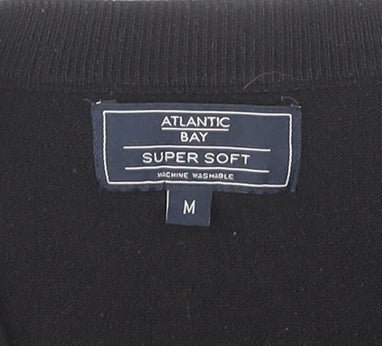 Atlantic Bay Men's Black M Cardigan Button Knit