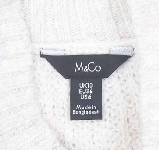 Womens UK Size 10 M&Co Ivory Pullover Jumper