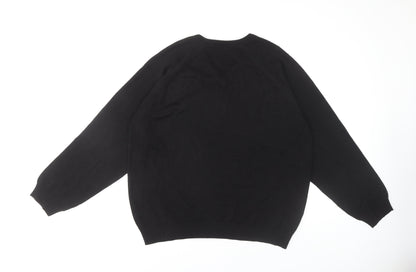 BHS Men's Black Large Pullover Jumper