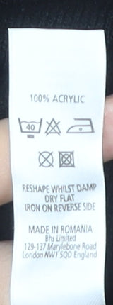 BHS Men's Black Large Pullover Jumper