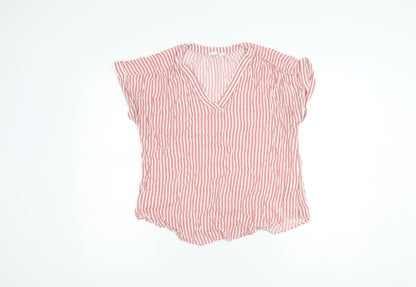 GAP Women's Red Striped Tunic Blouse, M, Spring/Summer